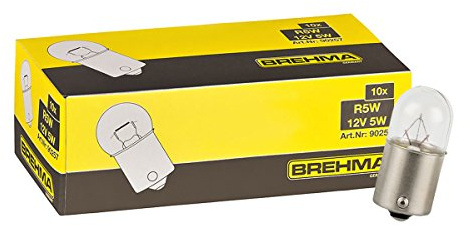 BREHMA 10er Set R5W 12V 5W Kugellampe BA15s
