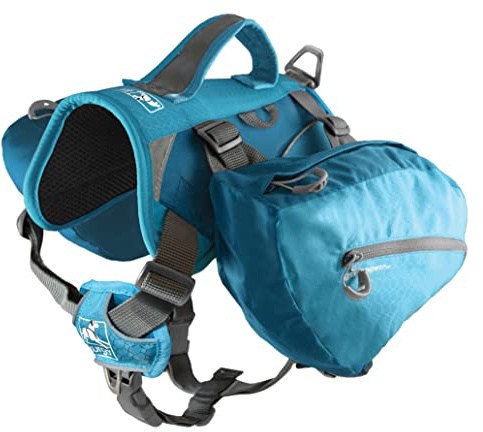 Kurgo Dog Saddlebag Backpack, Back Pack Dog Harness, Hiking Pack for Dogs, Packs for Pets to Wear, Camping & Travel Vest Harness, Reflective, Lightweight, Baxter Pack, for Medium & Large Pets