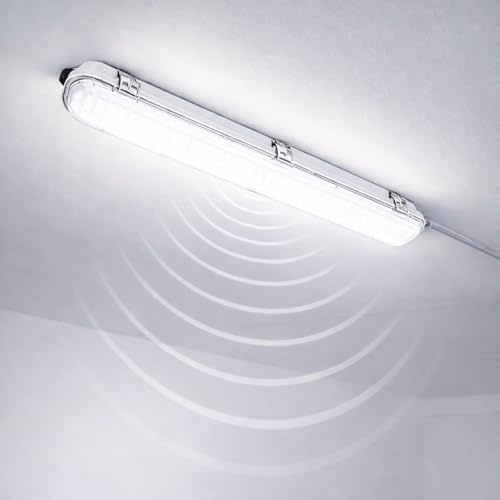 HAVA LED Deckenleuchte IP65, HF-Bewegungsmelder 18W, tagesweiß 4000K