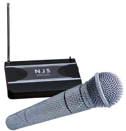 New Jersey Sound Corp Crystal Effect 174.1 MHz VHF Handheld Radio Microphone System - Silver