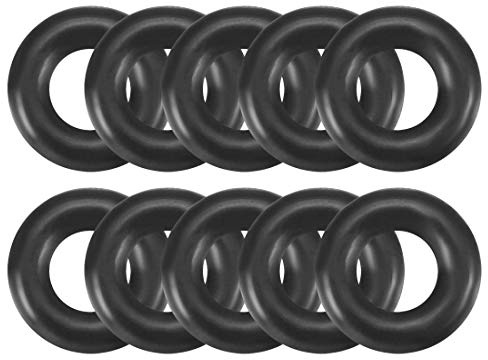 sourcing map 10 Stück O Ringe 9mm x 4mm x 2,5mm Dichtungsringe Rund Gummi Dichtung O Ring Seals NBR Unterlegscheibe für Wasserhahn Spülventile Waschbecken Duschablauf Hydraulik Rohrschlauch