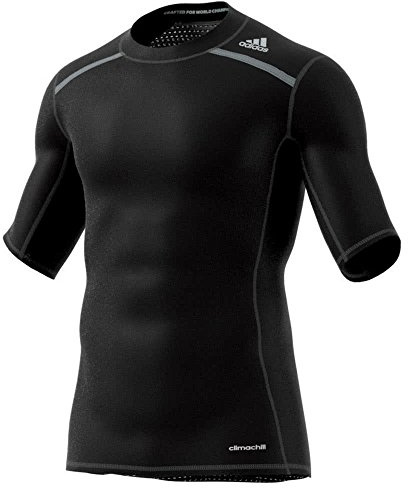 adidas Herren T-shirt Techfit Chill, schwarz, S, AJ5705