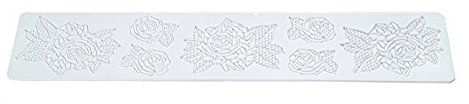 Silikomart TRD14 Roses Tappeto in Silicone 80x400 h 1,8 mm, Bianco, 0.5 x 9.5 x 42 cm