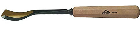 Stubai 523204 Couteau à sculpteur forme 32 avec manche en bois, Or/Beige, 4 mm