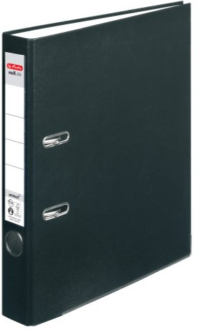 Herlitz 5450804 Mapp, Svart, A4, 5 cm