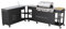 VidaXL 40428 Barbecue Zona cottura Gas Nero, Acciaio inossidabile barbecue e bistecchiera