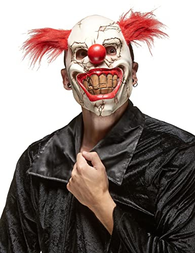 DEGUISE TOI - Masque clown méchant adulte Halloween - Masque - Taille Unique - Rouge - Masques - Latex et synthétique - - Halloween