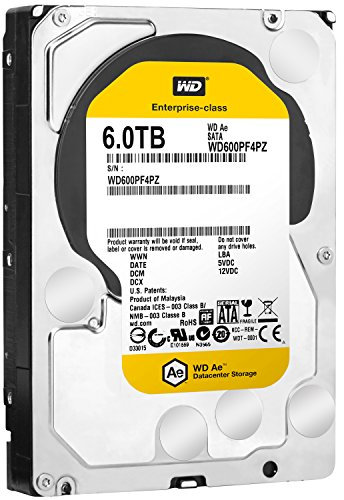 WD 6TB 3,5 AE Datacenter Archive SATA III 64 MB Cache Enterprise Hard Drive (WD6001F4PZ)