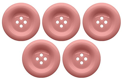 Soul-Cats Knopfset in verschiedenen Farben und Größen Kunststoff bunt, Größe: 30 mm;Farbe: rosa