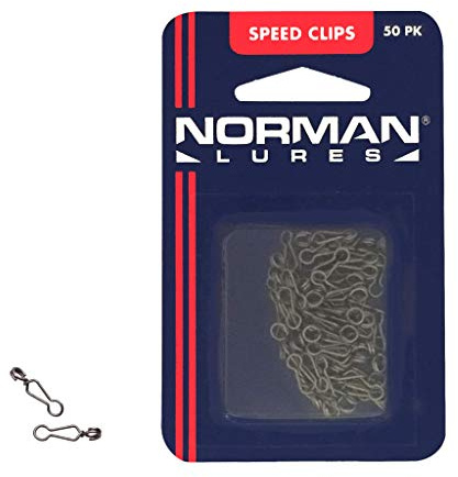 Norman Lures Speed Clips for Quick and Easy Fishing Lure Attachement, Fishing Gear and Accessories, Magnum, 5 Pack, (NMSK-MG5)