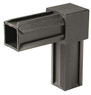 Alberts 859831 XD-Rohrverbinder | 90° | Kunststoff, schwarz | 20 x 20 x 1,5 mm | 10er Set