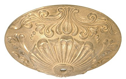 B&P Lamp® Large, Cast Brass Ceiling Light Canopy Plate, 7 7/8 Inch Diameter, Unfinished