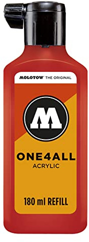 Molotow ONE4ALL Refill Acryl, Farbe 013 verkehrsrot 180 ml, Nachfülltinte für Permanentmarker