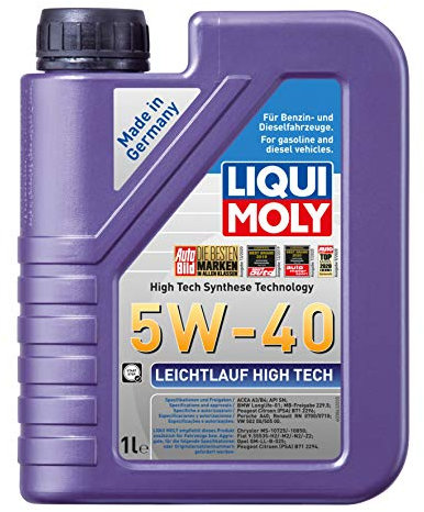 LIQUI MOLY Leichtlauf High Tech 5W-40 | 1 L | Synthesetechnologie Motoröl | Art.-Nr.: 3863