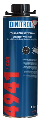REJEL DINITROL 4941 UNDERBODY CHASSIS RUST PROOFING BLACK WAX 1 LITRE CAN (with Schutz style screw cap)