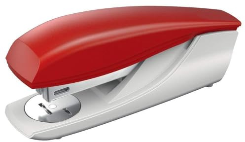 Petrus 623367 - Grapadora de Oficina Mod. 235 Roja, Capacidad 30 Hojas, Tecnología de Impacto Directo Patentada, Grapado Cerrado, Abierto y Clavado, Extraegrapas Integrado, Carga Superior
