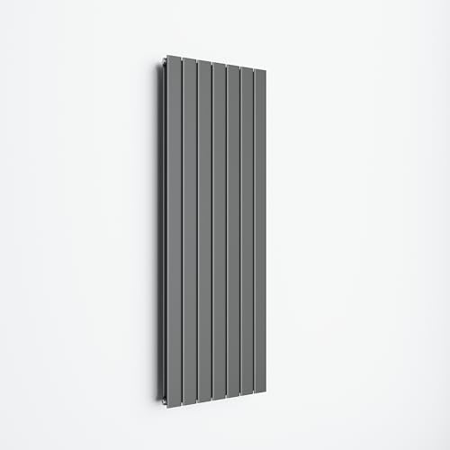 ELEGANT Heizkörper Flach Paneel Vertikal 1600x539mm Antrazit | Paneelheizkörper Vertikal Mittelanschluss Doppellagig