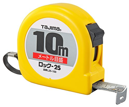 Tajima Profi - Bandmaß, 10 m/25 mm gelb, 1 Stück, TAJ-24220