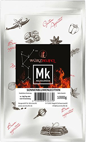 Reinlecithin Pulver – Sonnenblumenlecithin aus deutscher Produktion - Emulgator E322 - Allergenfrei & Glutenfrei - 1 kg Beutel