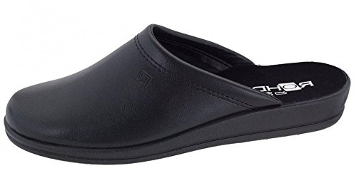 Rohde Homme Lekeberg Mules, 90 Black, 40 EU Étroit