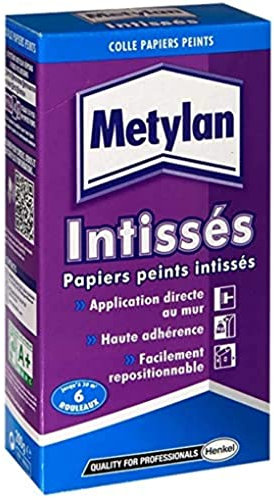 METYLAN Colle Papiers Peints Intissés - application directe au mur -Paquet 200g (6 rouleaux environ)