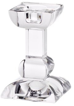 CRISTALICA Kerzenhalter Kerzenständer Klasisch 10,5 cm Transparent Glas Bleikristall Stabkerze
