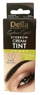 DELIA HENNA/COLOR CREAM EYEBROW PROFESSIONAL TINT KIT SET Dark Brown