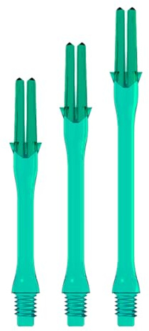 L-style Dart Shafts: Durable Plastic Dart Shafts - Emerald Slim 370 (Extra Long)