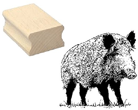 Stempel Wildschwein - Motivstempel 37x38 mm