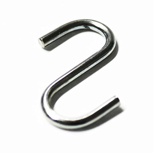 S-Haken 25mm Nothaken Hängehaken Metallhaken Küchenhaken verzinkt (25)