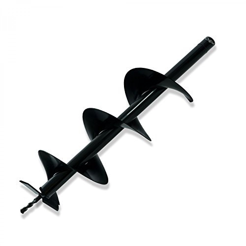 NEMAXX® B200 Erdbohrer Kopf für Bohrmaschine & Akkuschrauber 200 MM - Ersatzbohrer Kopf für Erdlochbohrer, Erdbohrer & Gartenbohrer - Hand Erdlochbohrer Kopf in Schwarz - Pflanzbohrer & Bodenbohrer