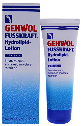 GEHWOL Fusskraft Hydrolipid Lotion, Fusscreme, mit Urea, trockene Füsse, 125 ml