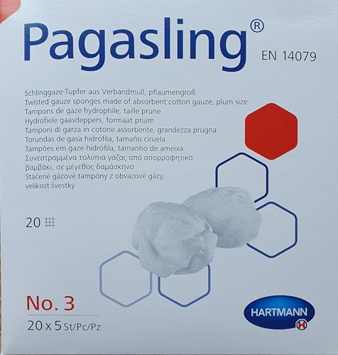 Pagasling Mulltupfer steril Größe 3 pflaumengross 20X5 stk