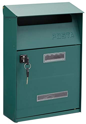 ARREGUI Up D-2006/V Cassetta Postale Individuale in Acciaio, Cassetta della Posta da Parete, Dimensione S (DIN A5), Con Finestra di Visualizzazione, Verde