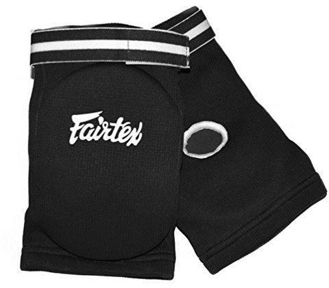 Fairtex armbågsmod. EBE Pads Guard skyddsutrustning för Muay Thai Kick Boxing MMA Gear Thailändsk boxning för kampsport armbågar en storlek för alla, Eva, svart