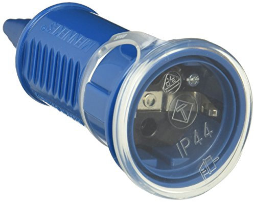 Mennekes (Unternehmen) 101700015 prolongadores mit Deckel Schuko 16 A/230 V, Steckdose, IP 44 Grad von Schutz, 10 Paket, Blau