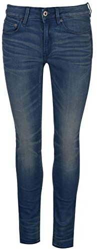 G-STAR RAW Dam 3301 Contour High Waist Skinny Jeans, Blå medelålders Dk, 24W x 32L
