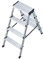 Krause 120335 Stufen-Doppelleiter Alu, 2x4 Stufen