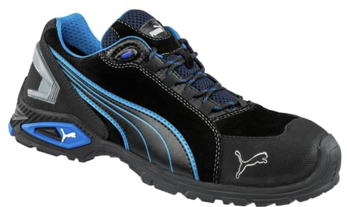 Puma 642750-256-43 Safety Shoes Rio Low S3 SRC, Size 9, black/blue
