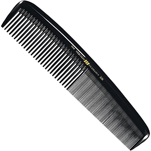 Hercules Sägemann Masterpiece Kompakter Styling-Haarkamm mit feinen Zähnen 20,3 cm | nahtlos – Perfektion in Design und Funktion – Professionell – Hartgummi (Ebonit) – Made in Germany