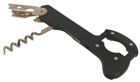 Premium Waiter's Friend Wine Opener with Cutting Wheel - Black Finish