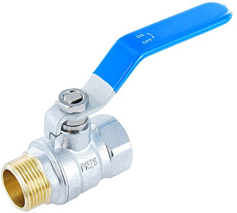 Genebre Messing Kugelhahn 2 teilig mit Hebelgriff - AG/IG - voller Durchgang - PN 25-1 1/4