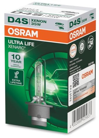 Osram XENARC ULTRA LIFE D4S HID Xenon-Brenner, Entladungslampe, 66440ULT, Faltschachtel (1 Stück)