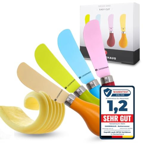 Zassenhaus 71559 Buttermesser Set, 4-teilig, Bunt, 13 cm