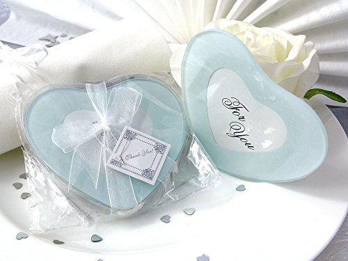 EinsSein 2X Sottobicchiere in Vetro sottobicchiere di Vetro Innamorato Cuore 9,5x9,5cm Albero della Vita segnaposto Matrimonio Tableau Decorazioni bomboniere bomboniera Comunione bigliettini tavoli