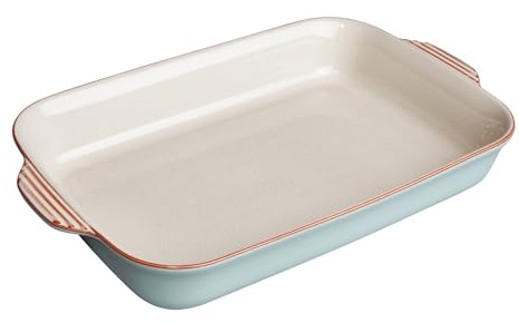 Denby - Heritage Pavilion Stoneware Large Oven Dish - 39.5cm Rectangular Oven Proof 3L Capacity Ceramic Dish For Cooking, Baking, Serving - Oven & Dishwasher Safe For Lasagne, Pies, Casseroles