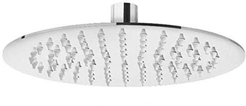 ERCOS Soffione Doccia A Muro In Acciaio Inox , Soffione Doccia Tondo Diametro 250 MM , Soffione Doccia Effetto Pioggia Con Snodo Orientabili, Installazione Interna ed Esterna