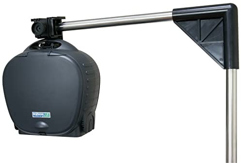 HOZELOCK - Automatischer Fischfutterverteiler auf Ständer: Futterautomat für Teiche, funktioniert mit Batterien, 800 ml Fassungsvermögen, einfache Installation mit Ständer [3958 0000]