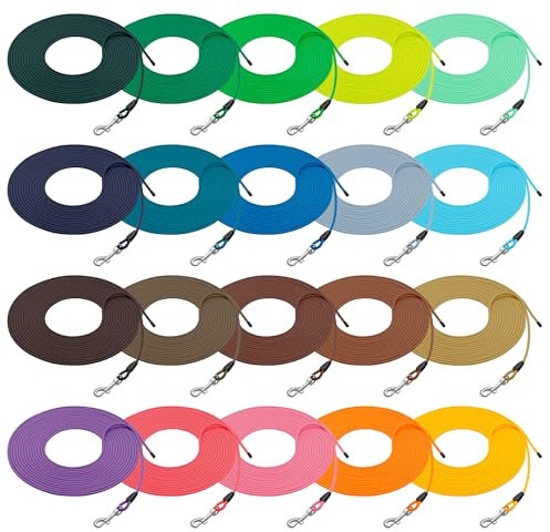 bio-leine Schleppleine aus runder Biothane Ø 8mm ohne Handschlaufe - für Hunde ab 30kg I 1-30m Länge - Leine Hundeleine I über 20 Farben