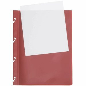 FolderSys 10 x Einhakhefter Variant A4 PP mit Sichttasche vollfarbig rot